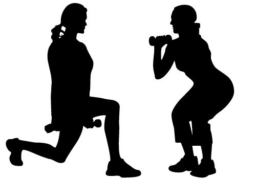 free exercise silhouette clip art - photo #1