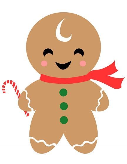 free christmas gingerbread man clipart - photo #9