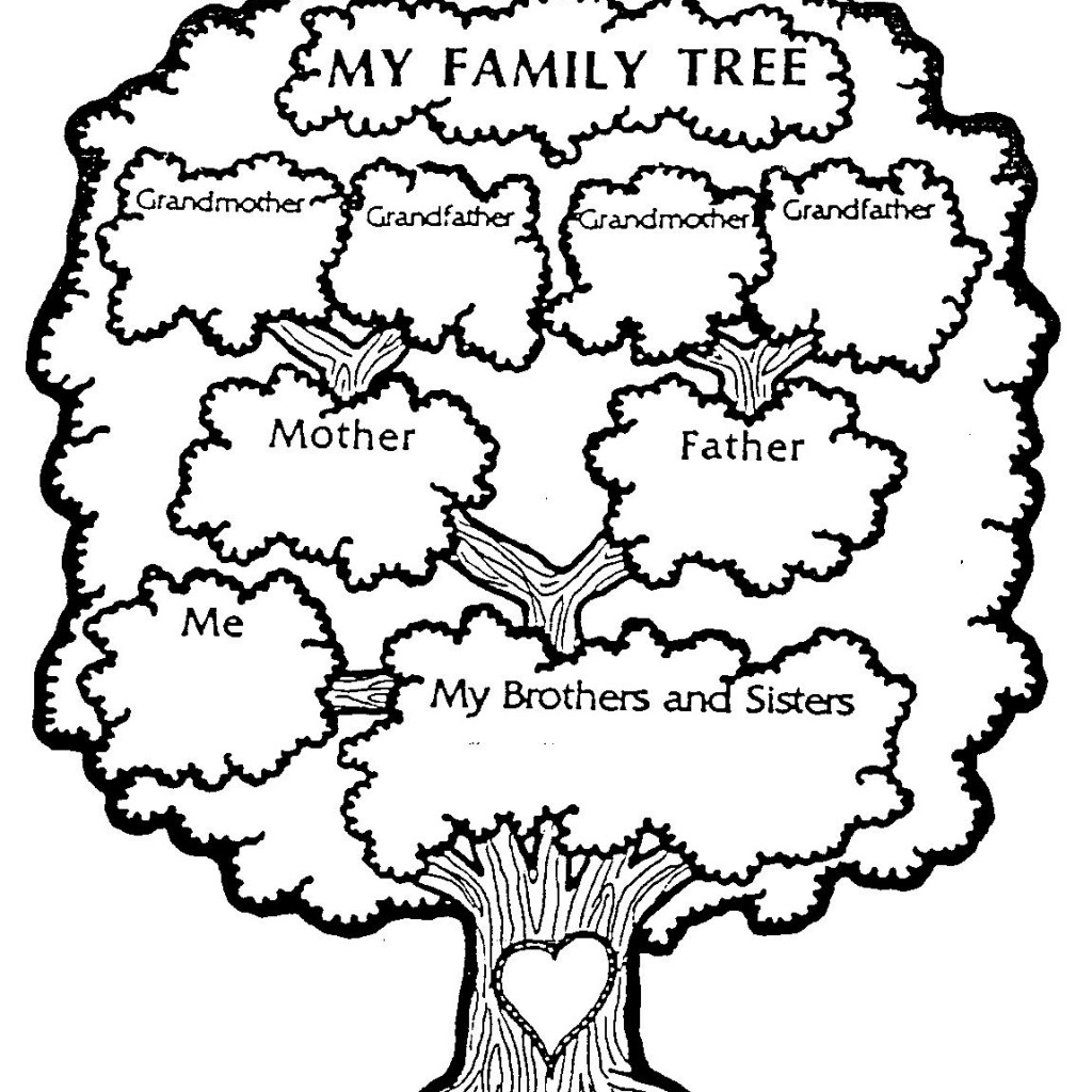 clipart family trees black and white - photo #10