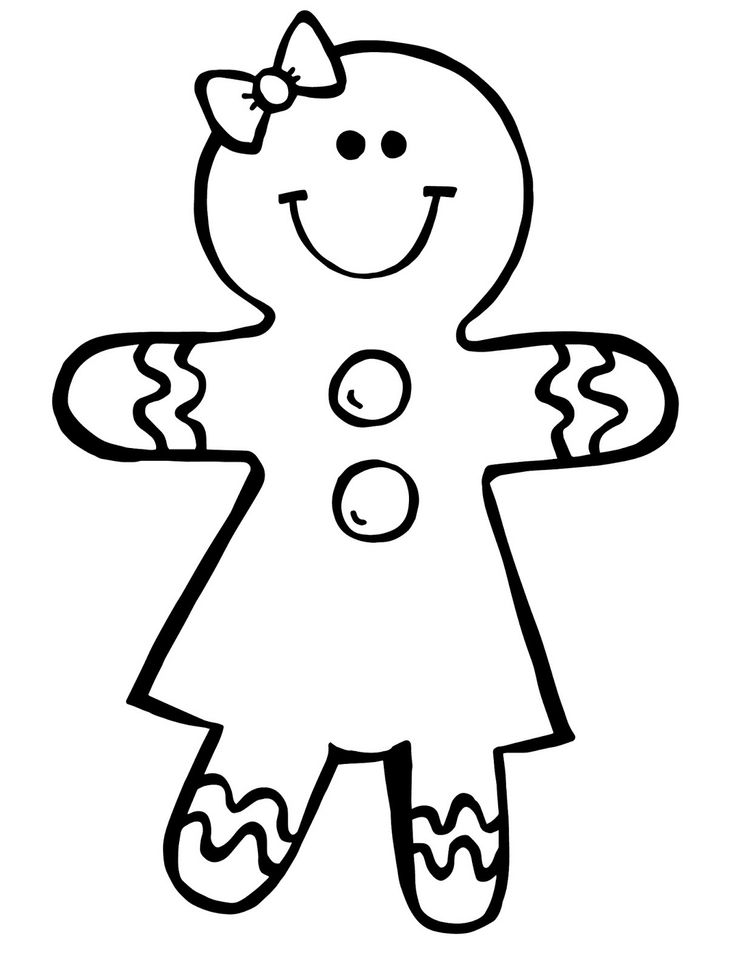 free clipart gingerbread man outline - photo #29