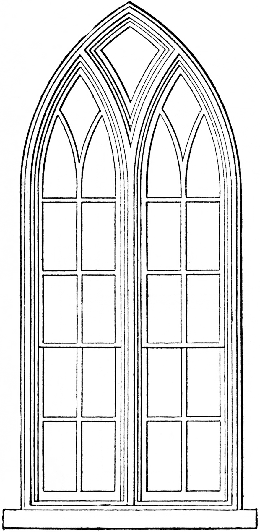 window clipart black and white - photo #18