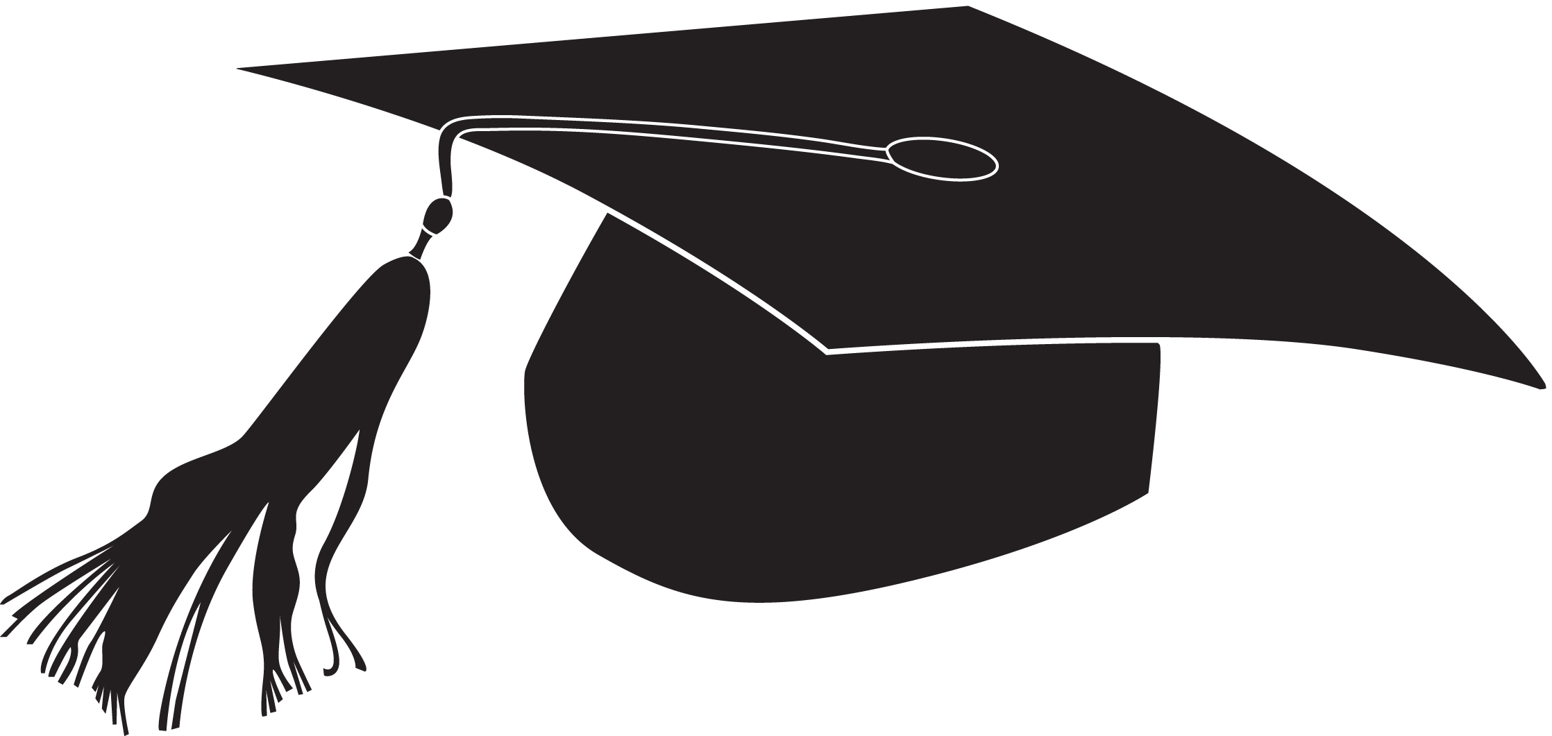 graduation hat clipart black and white - photo #26
