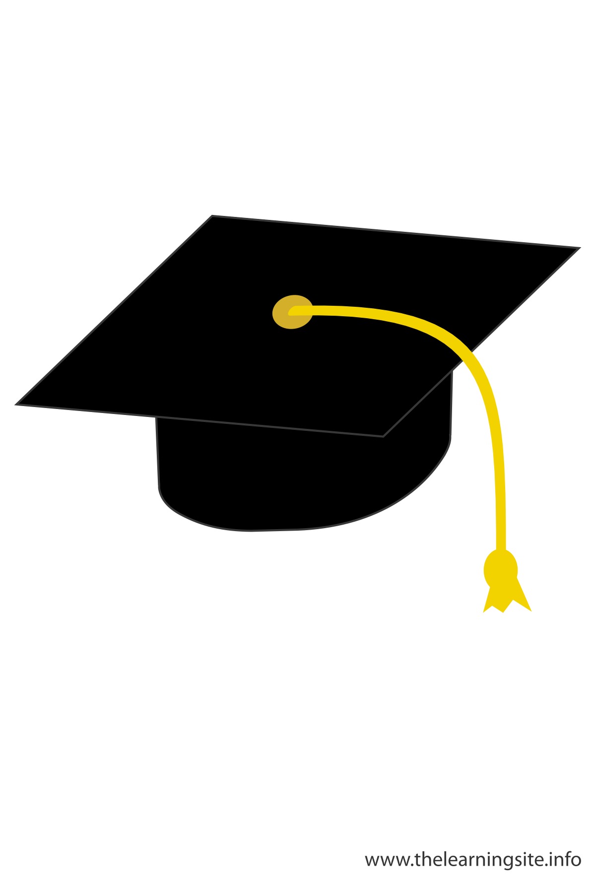 graduation hat clipart black - photo #1