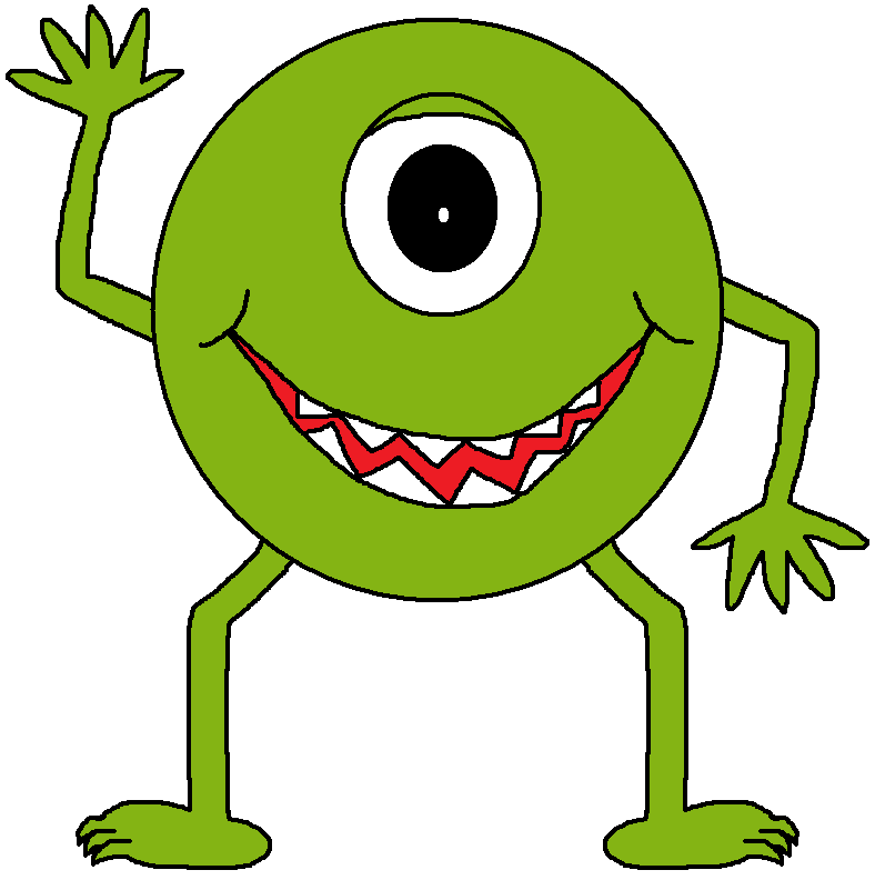 free black and white monster clipart - photo #37