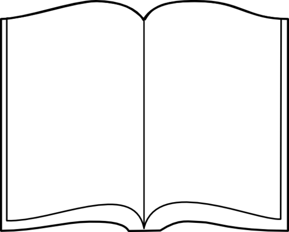 open book clipart black and white - photo #12