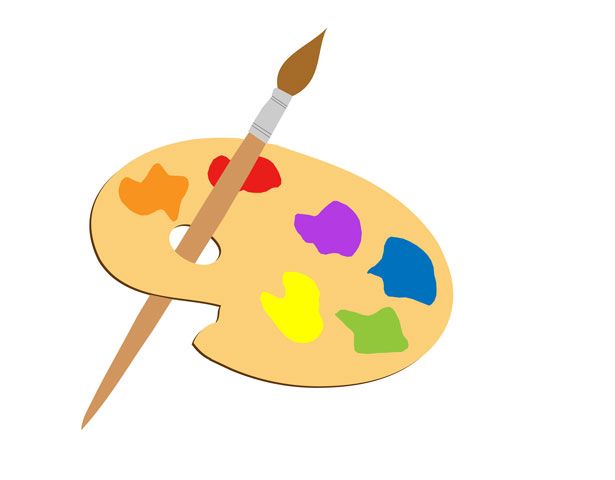 clipart paint brushes and palette - photo #2