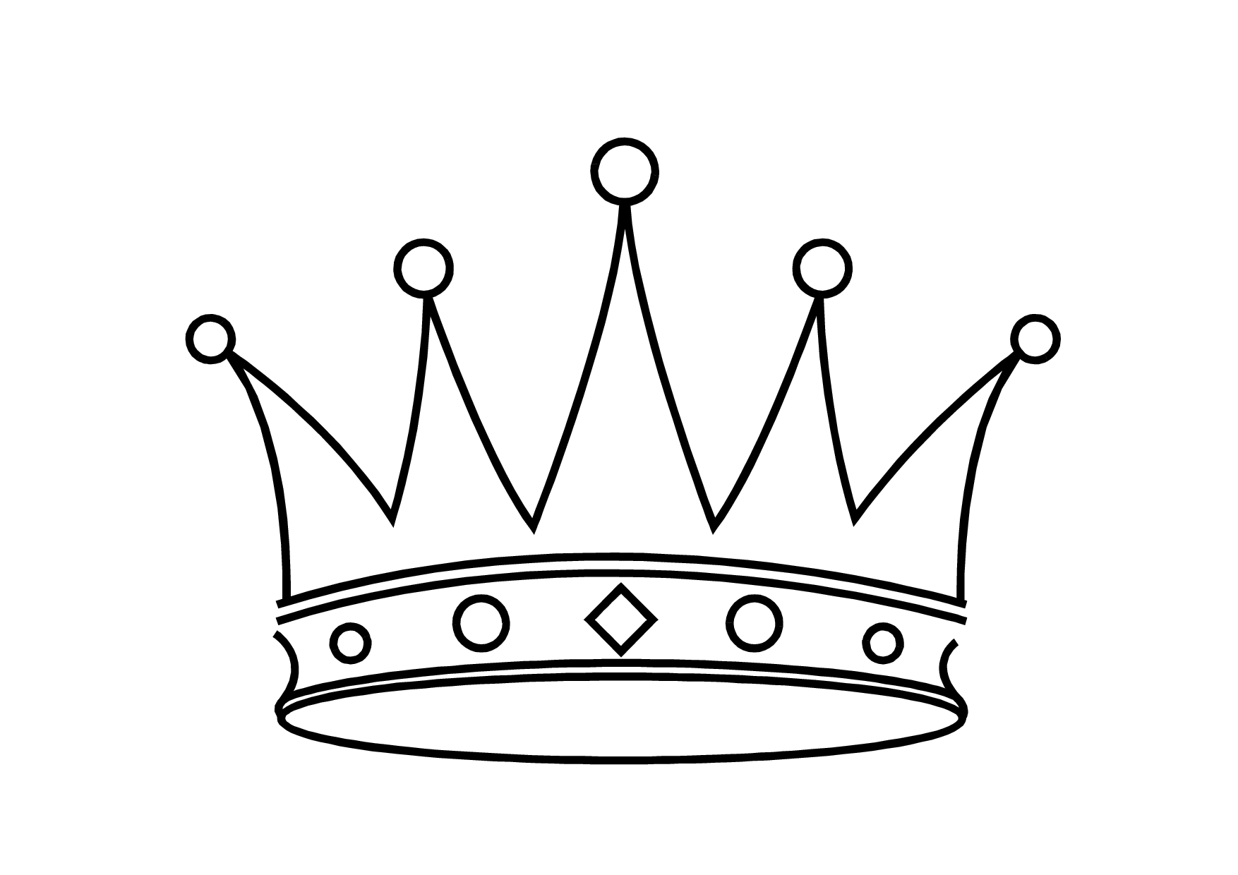 free black and white crown clipart - photo #48