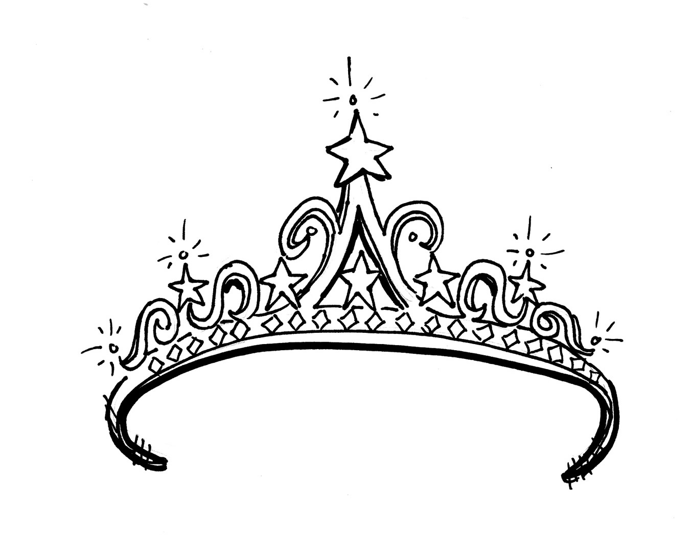 free black and white crown clipart - photo #17