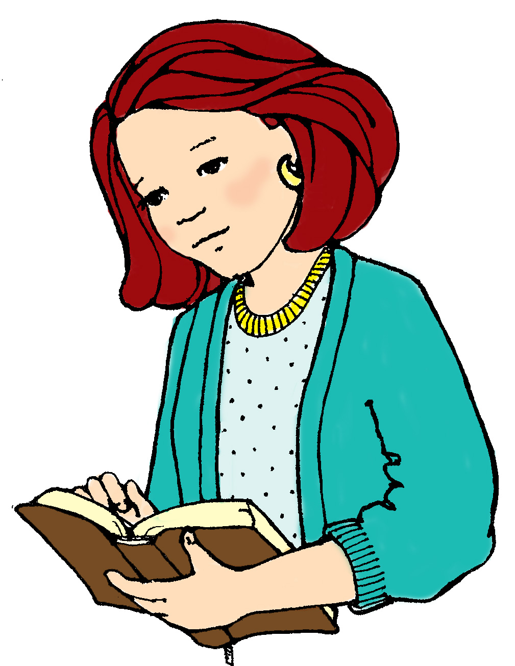free clipart girl reading - photo #36