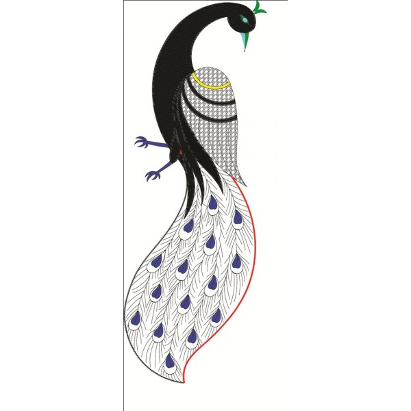 free black and white peacock clipart - photo #30