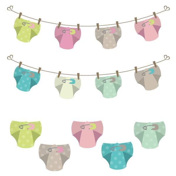 free baby clothes line clipart - photo #19