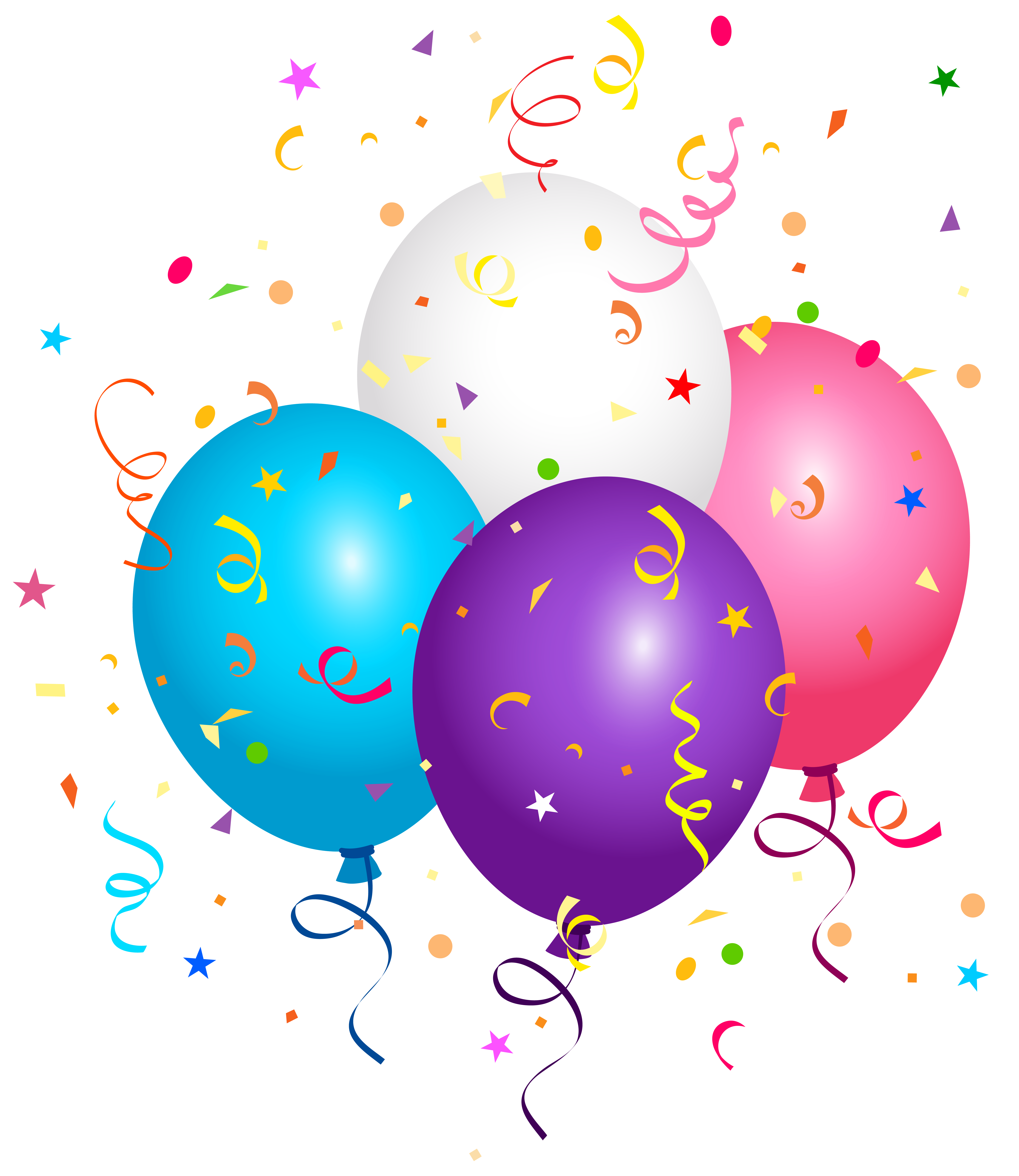 clipart balloons and confetti - photo #5