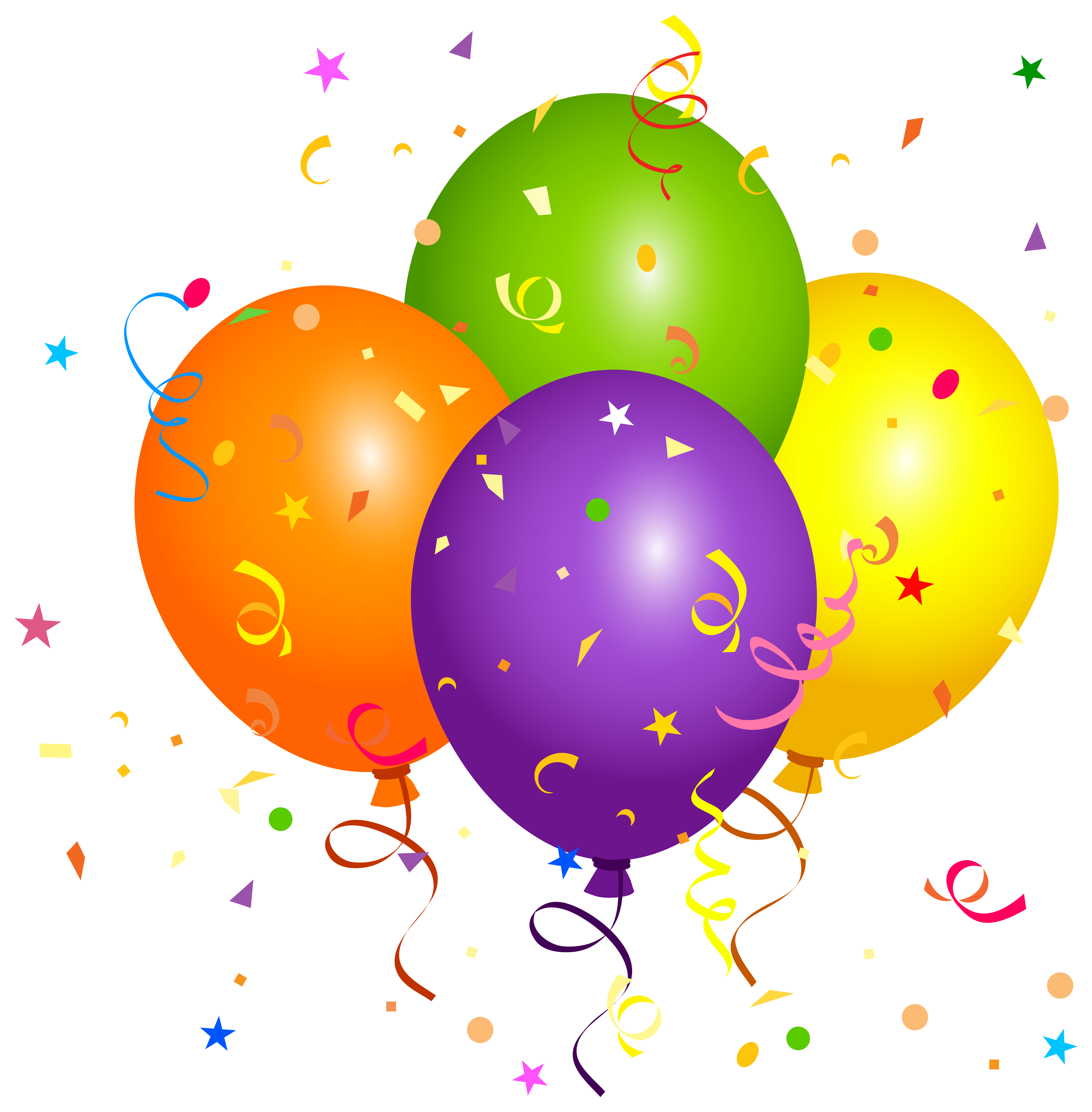 clipart balloons and confetti - photo #4