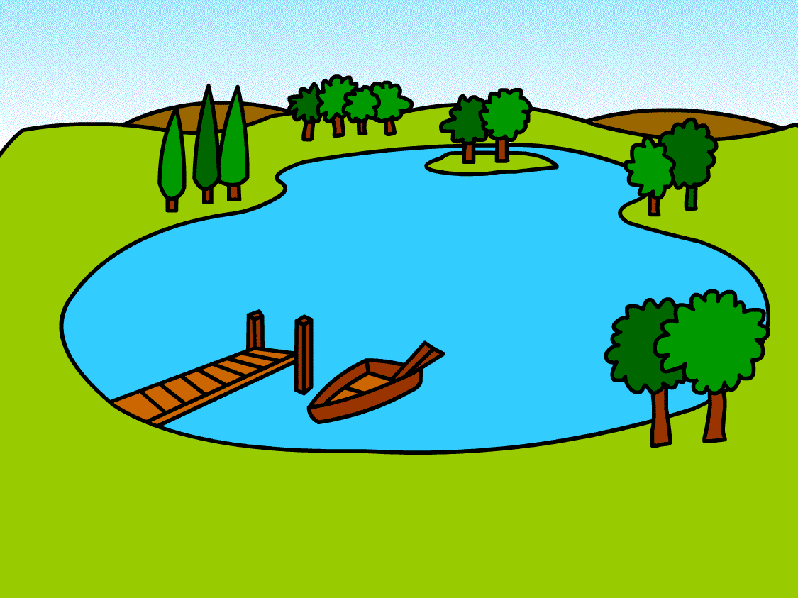 Cartoon lake clip art related keywords - Clipartix