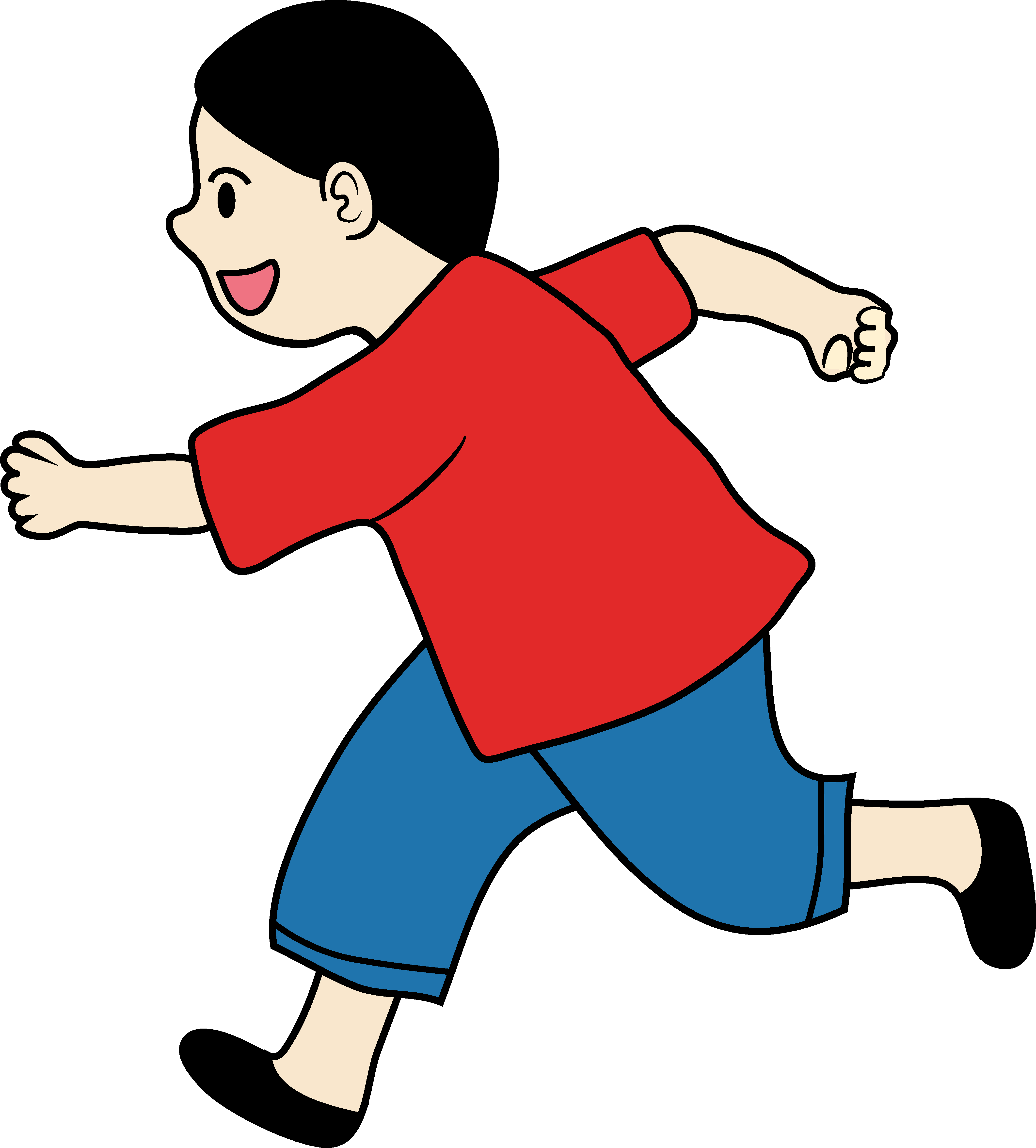 Kid Clipart Of A Little Boy Running Free Clip Art Clipartix