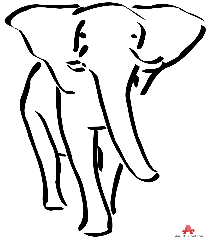 free clipart elephant outline - photo #21