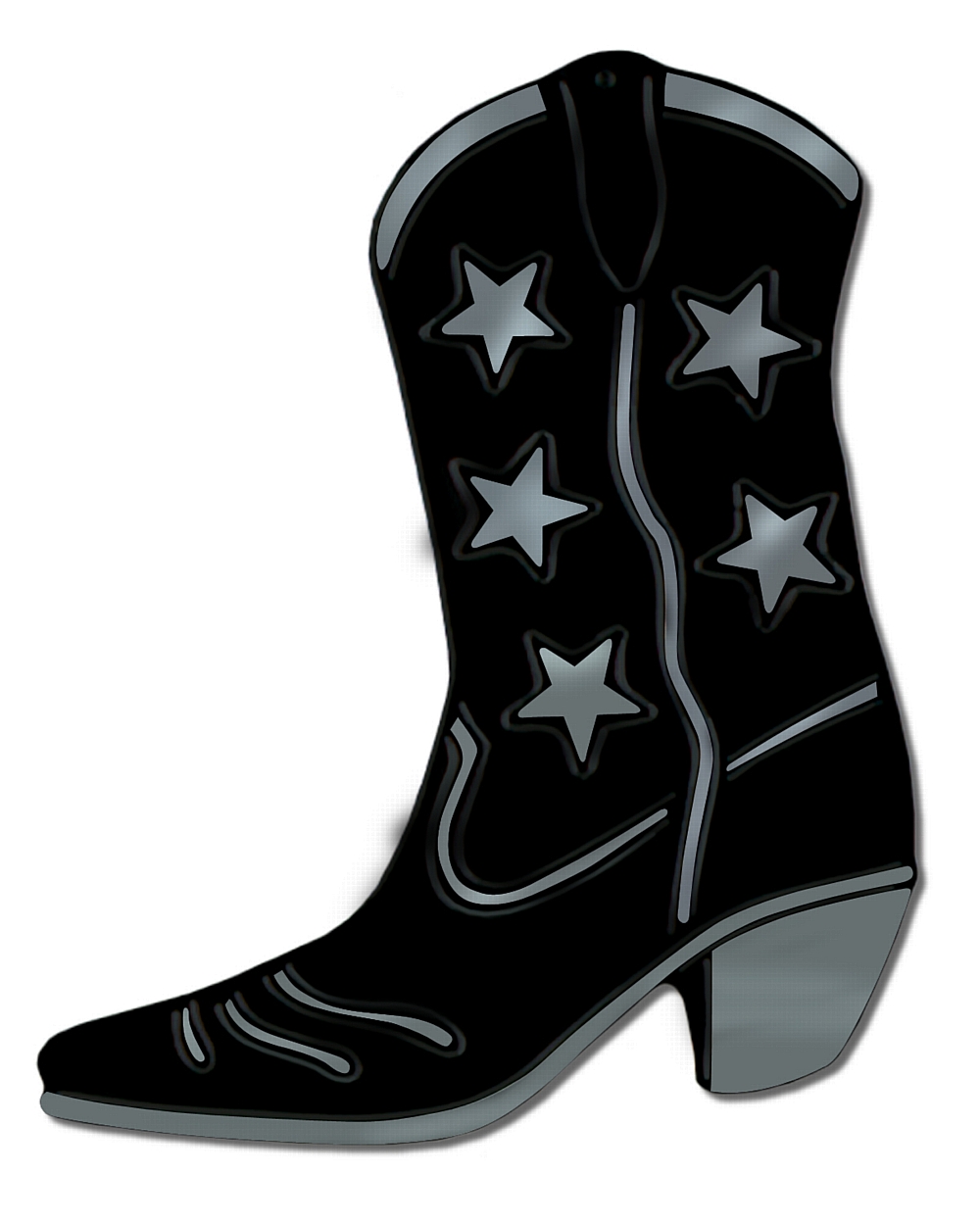 Cowboy Boots Clipart Black And White Free 5 Clipartix