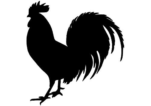 rooster clipart black and white - photo #25
