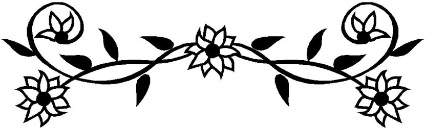 clipart flowers black and white - photo #44