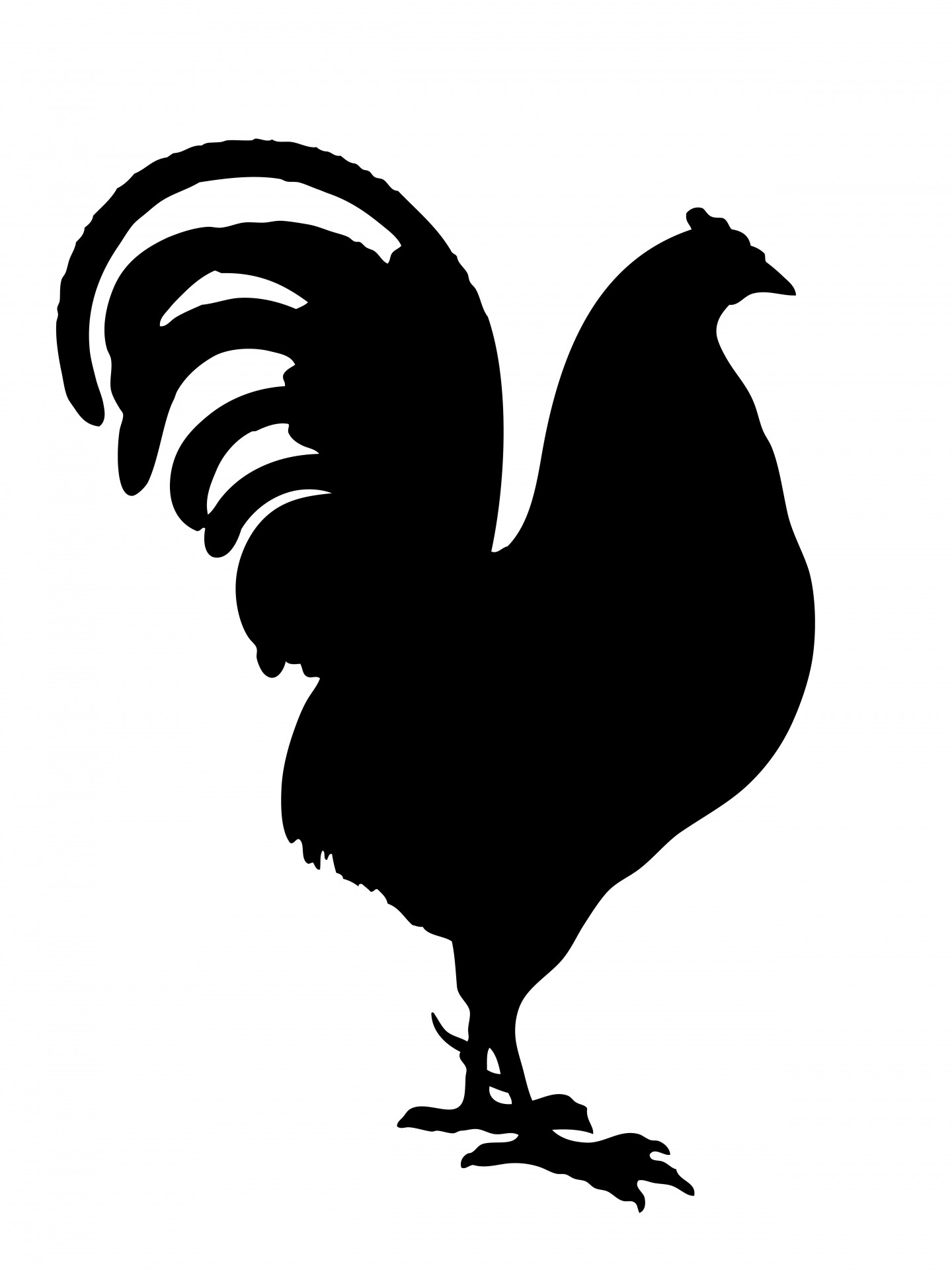 rooster clipart black - photo #2