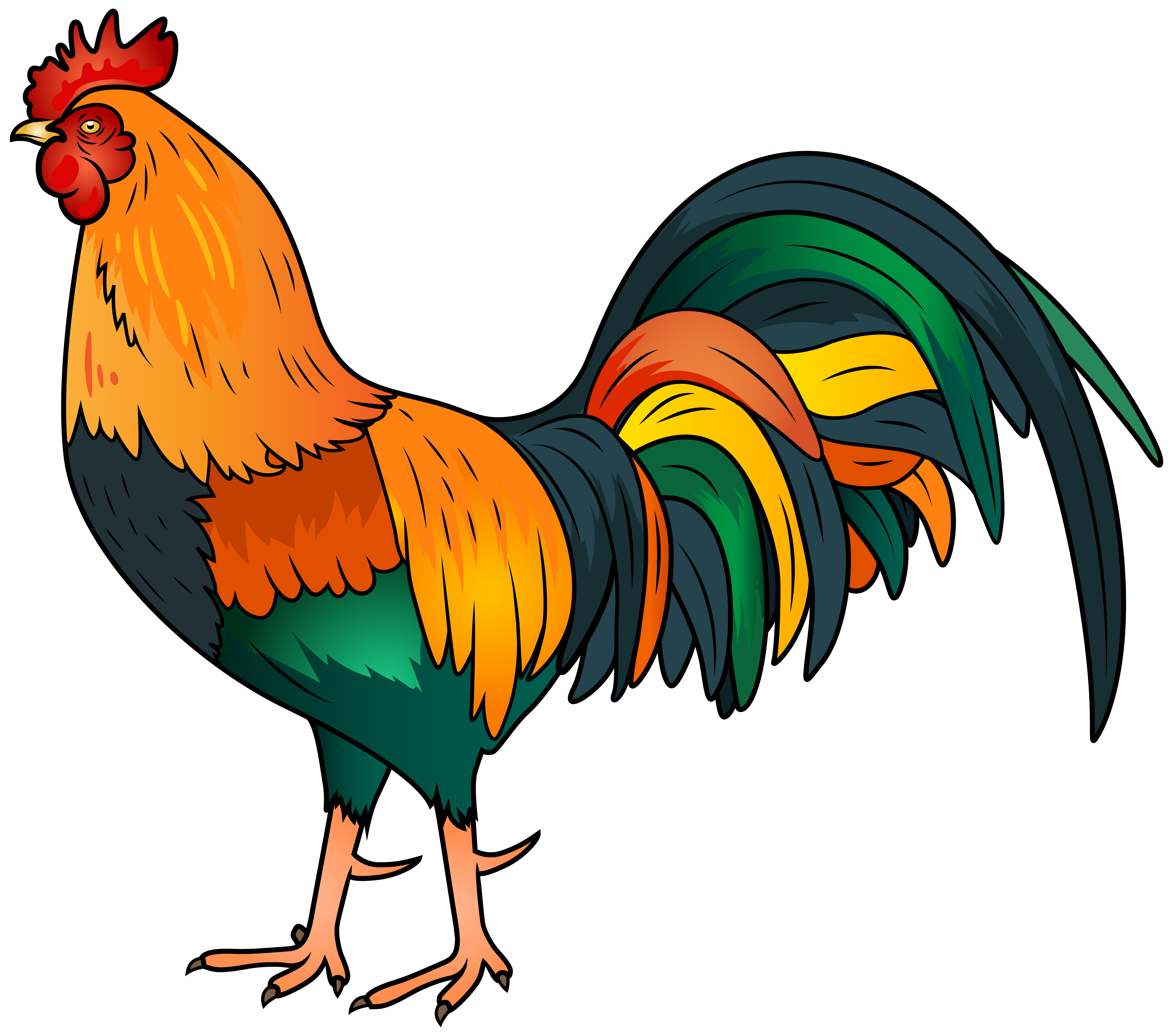 Cartoon rooster clipart Clipartix