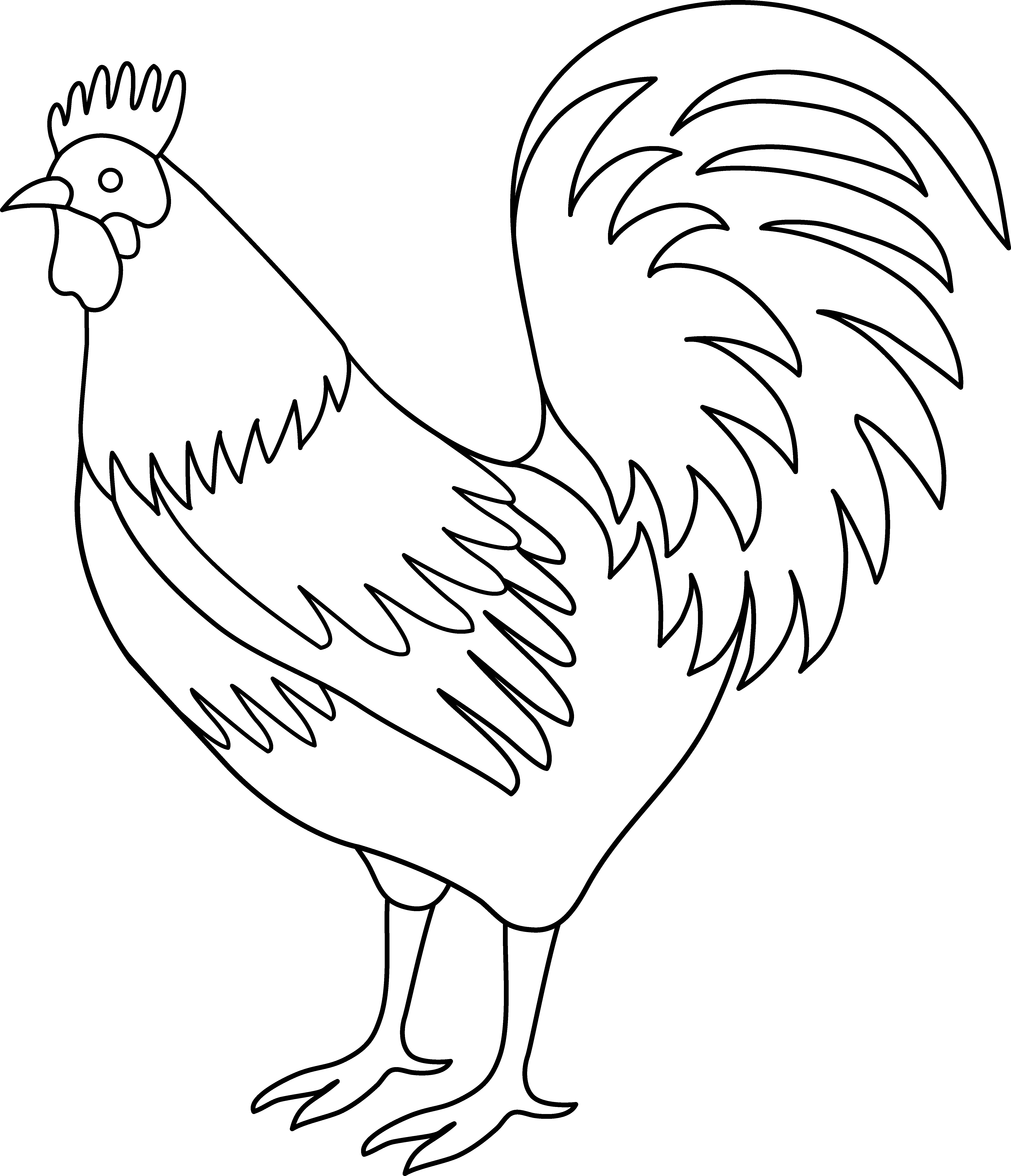 free chicken clipart black and white - photo #18