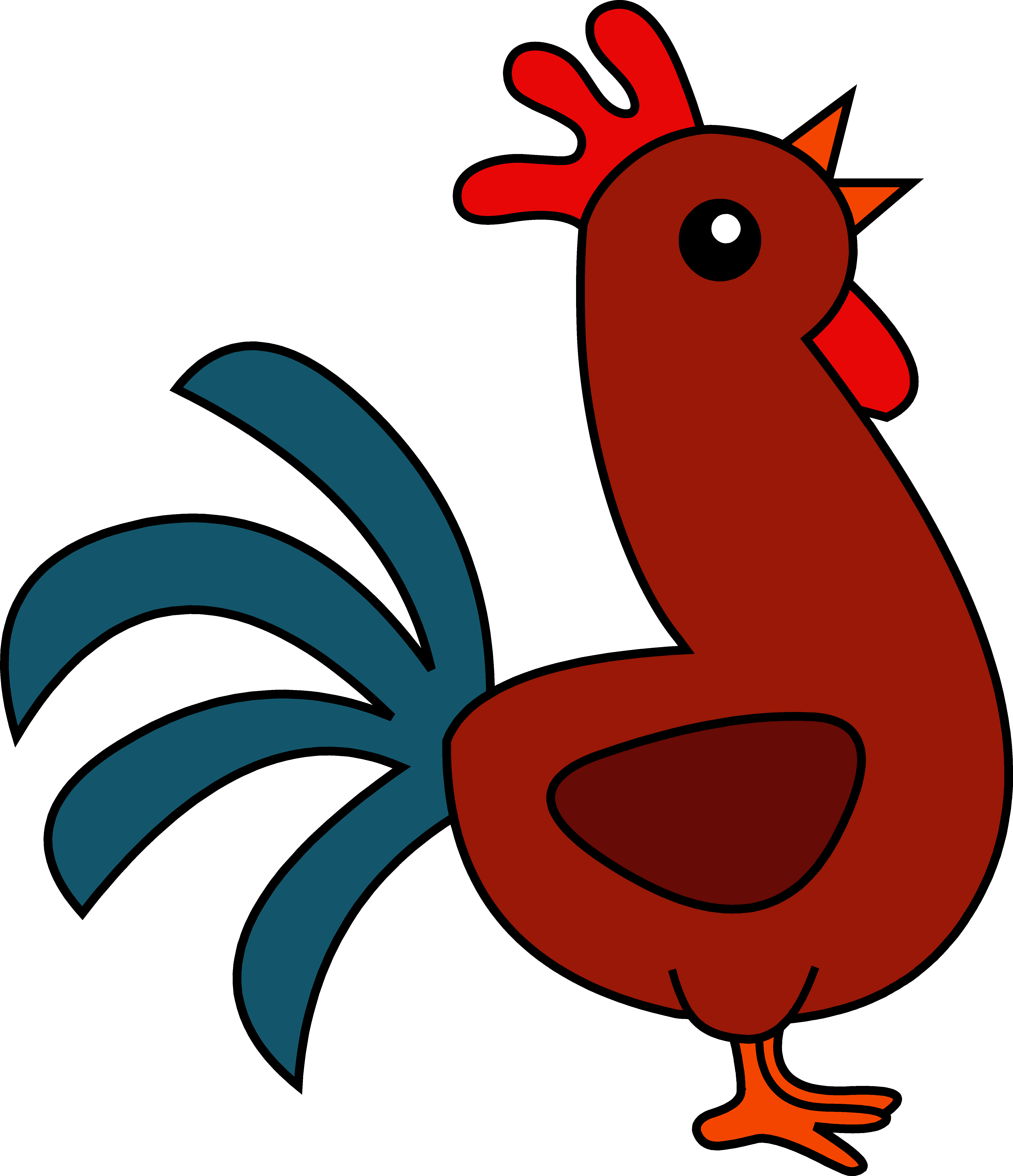 rooster crowing clipart free - photo #26