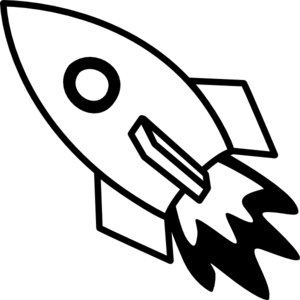 Spaceship rocket clipart black and white free clipart images - Clipartix