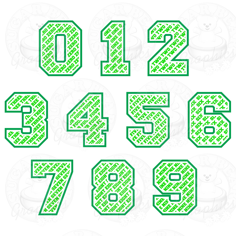 clip art sports numbers - photo #5