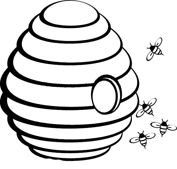 beehive clipart black and white - photo #34