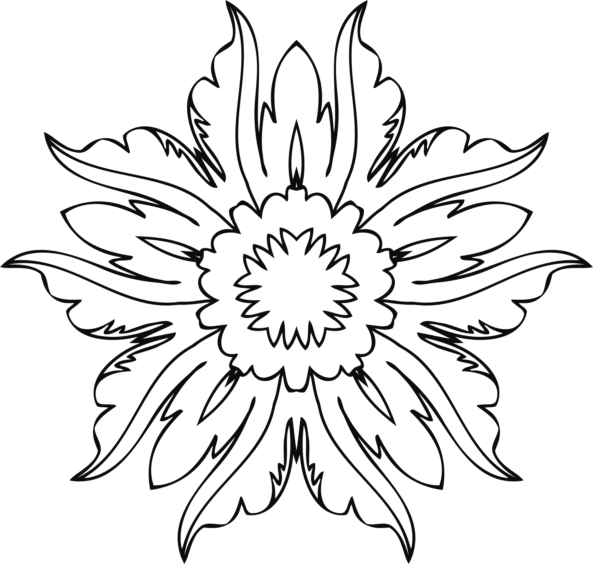 clip art line drawing flowers - photo #20