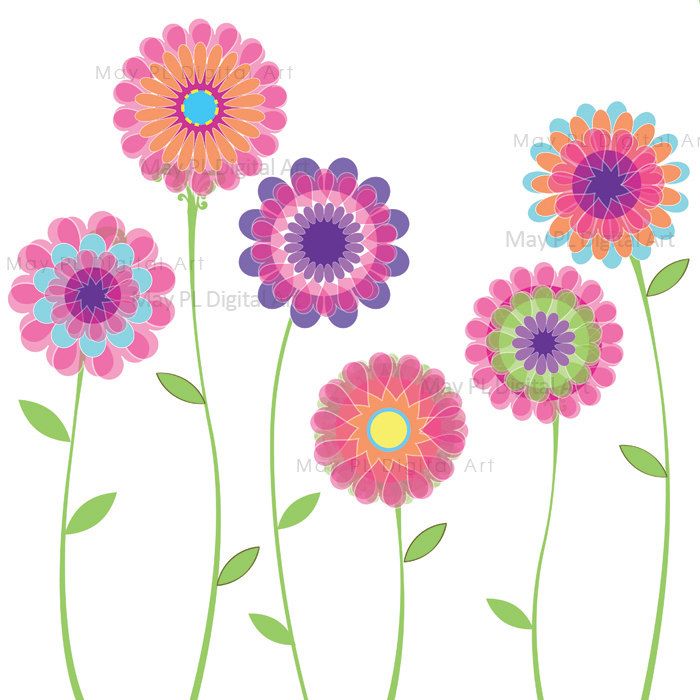 Floral 0 images about clip art on flower clips spring