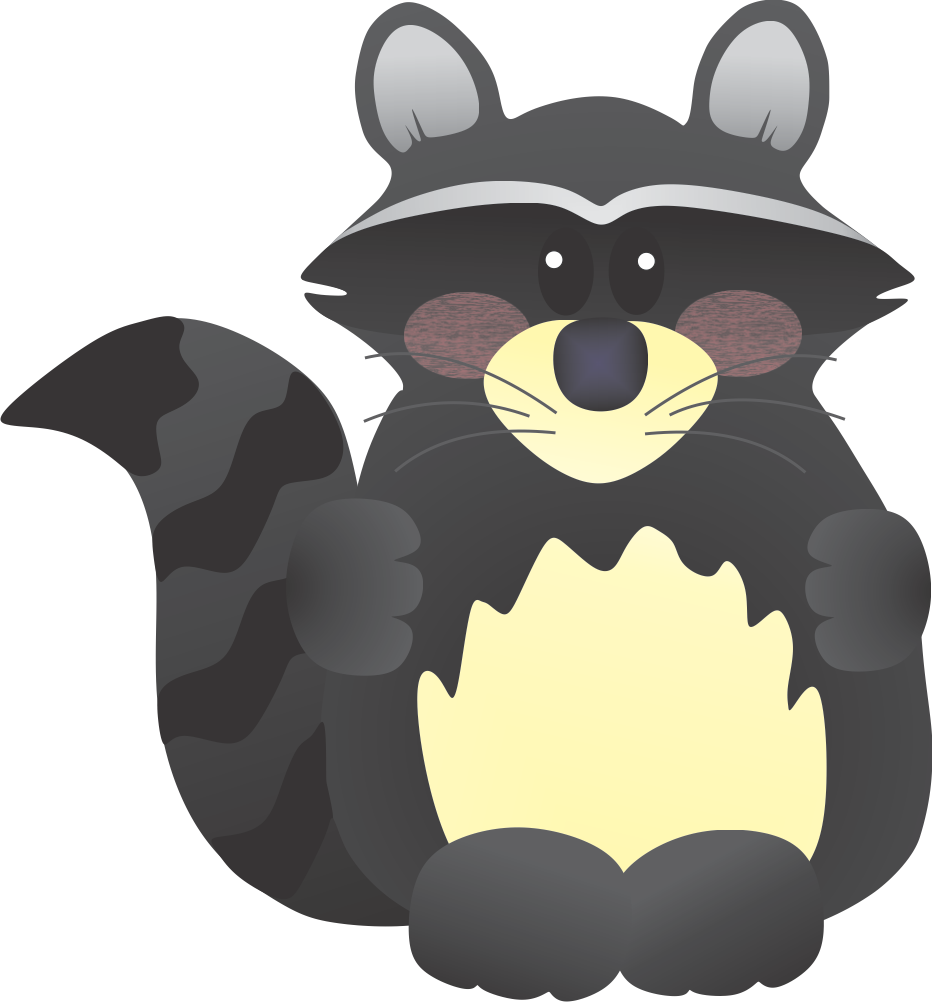 free cartoon raccoon clipart - photo #21