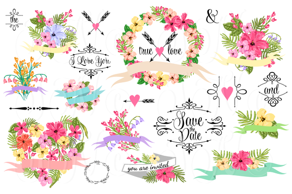 free wedding floral clipart - photo #47