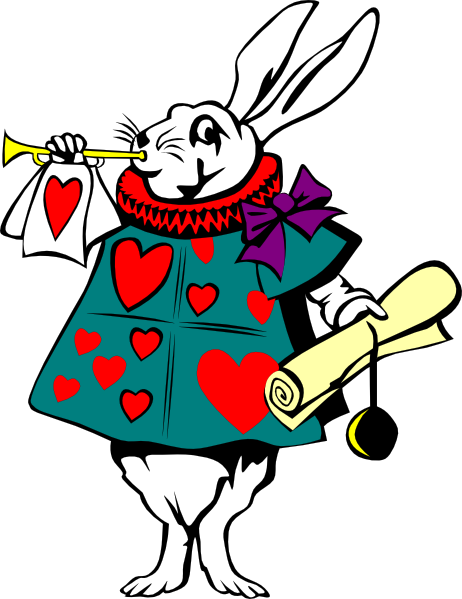 alice in wonderland black and white clipart - photo #11