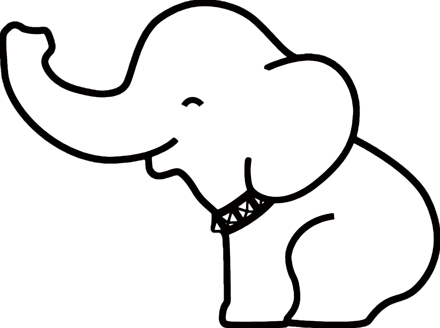 free clipart elephant outline - photo #8