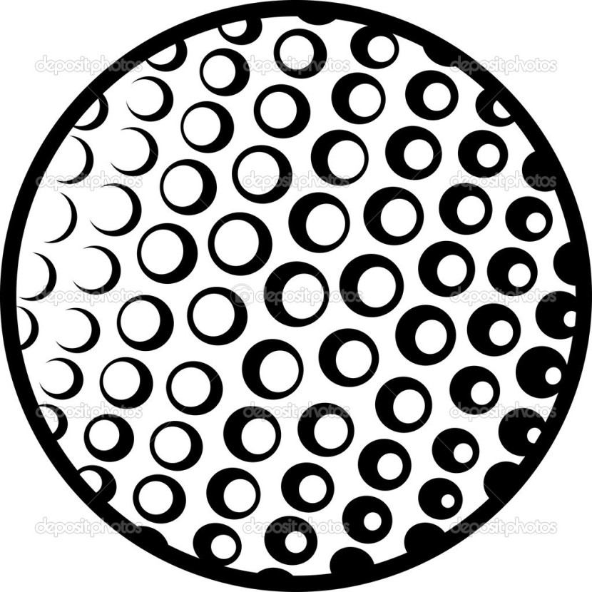 free black and white golf ball clipart - photo #13