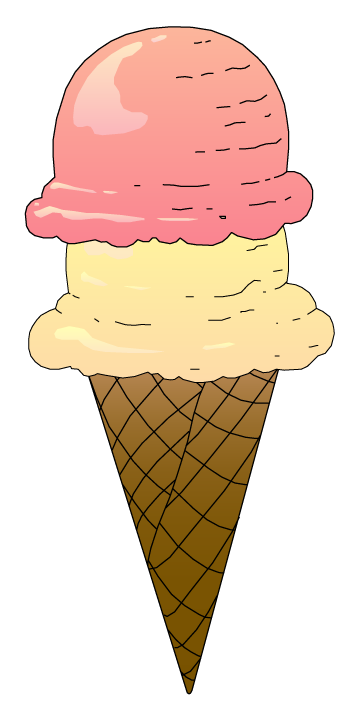 vanilla ice cream cone clipart - photo #15