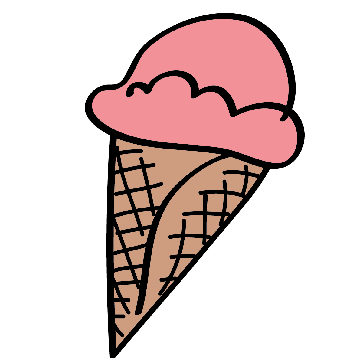 vanilla ice cream cone clipart - photo #27