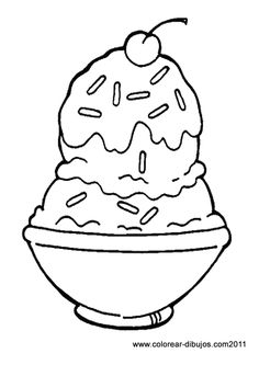 ice cream sundae coloring pages - photo #14