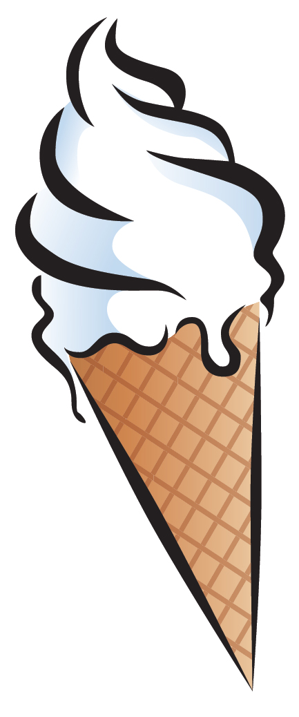 ice cream cone clipart black and white - photo #29