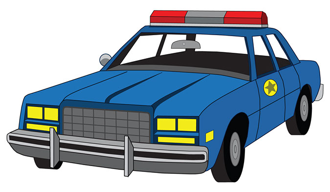 police car clipart black and white - photo #38