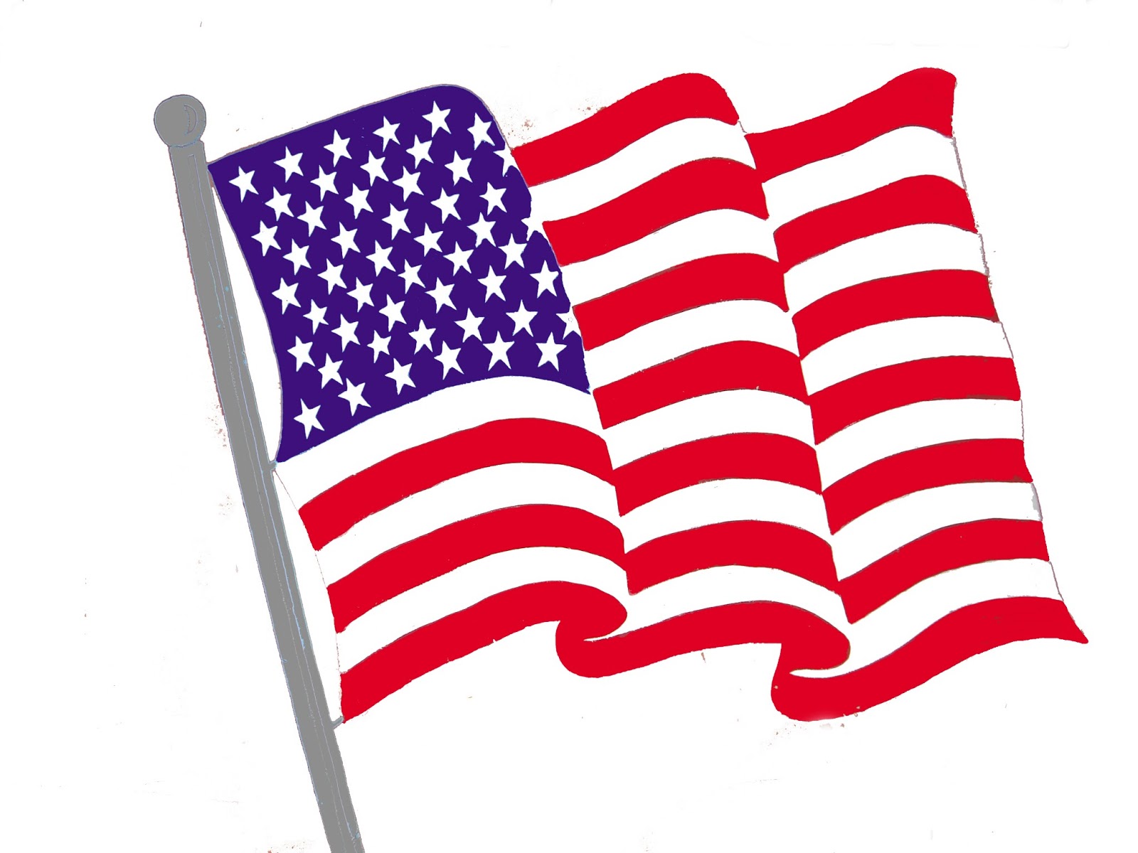 Us flag american flag clipart to color Clipartix