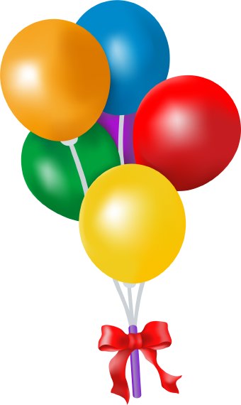clipart four balloons - photo #22