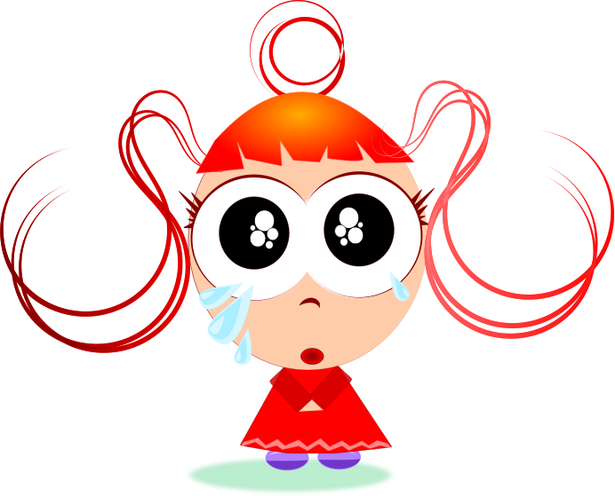 clipart of girl crying-#8