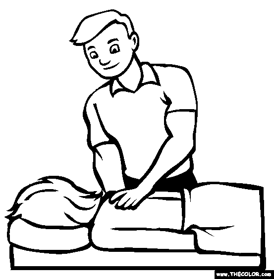 Massage Coloring Pages 
