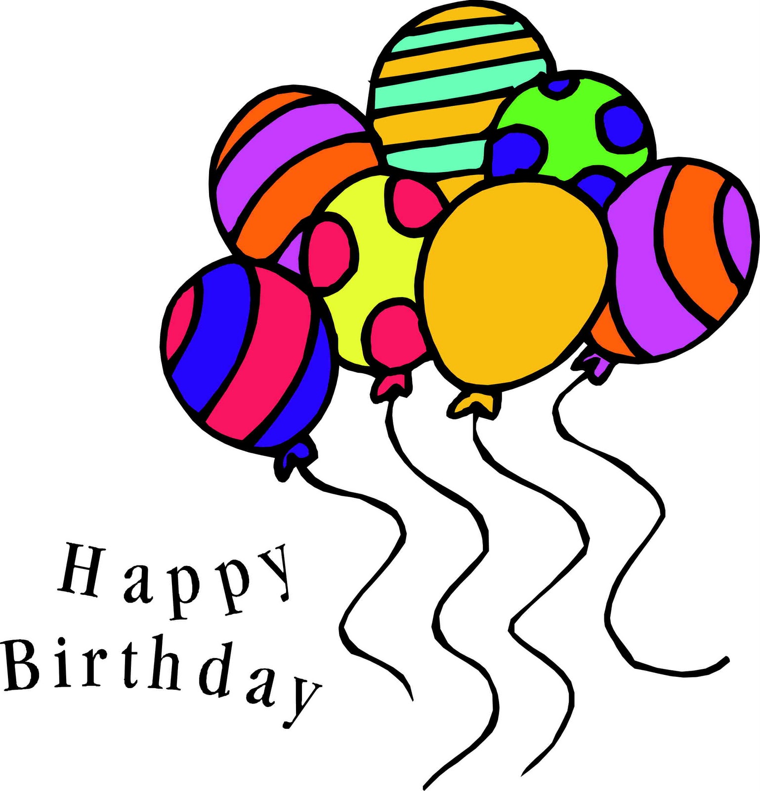 Happy birthday balloons clipart 2 - Clipartix