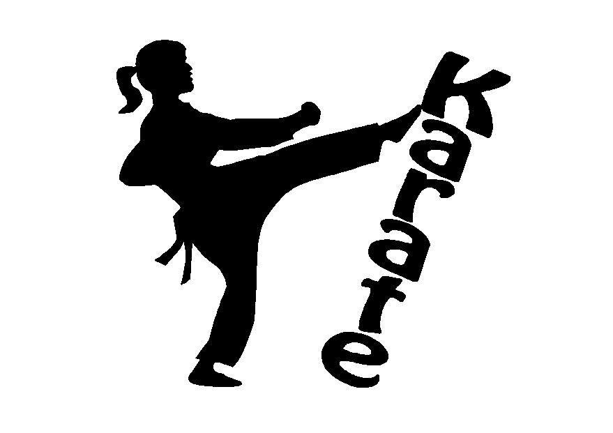 Karate girl silhouette clipart - Clipartix