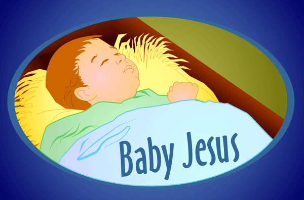 clipart of baby jesus in a manger - photo #22