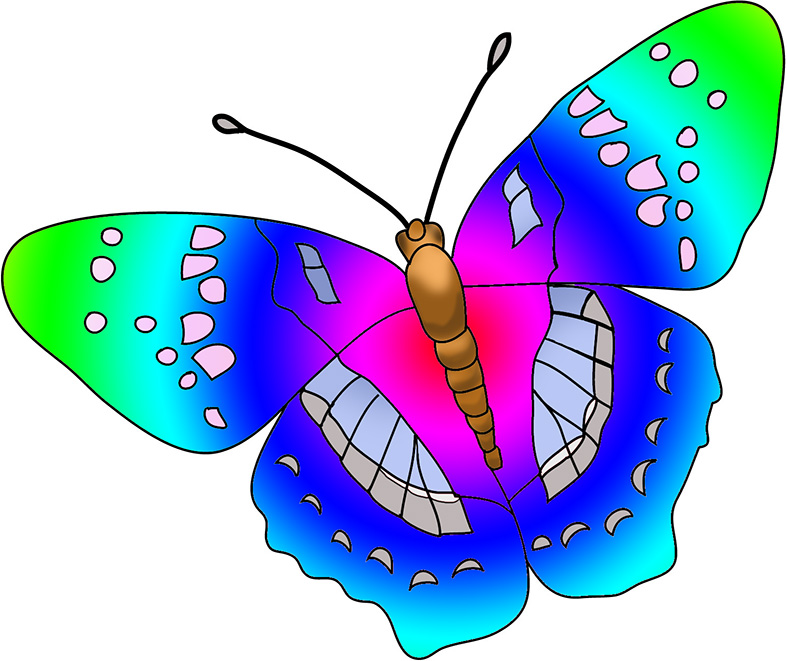 free colorful butterfly clipart - photo #25